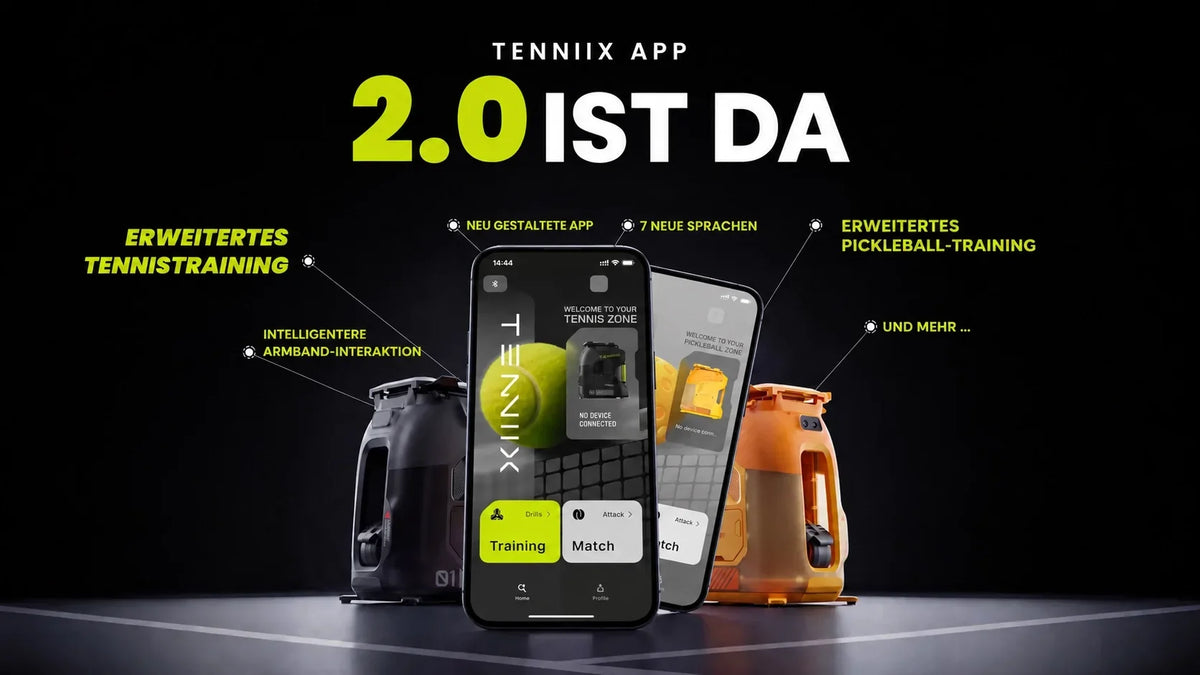 Tenniix App V2.0.0: 25 offizielle Tennis-Drills – direkt auswählbar